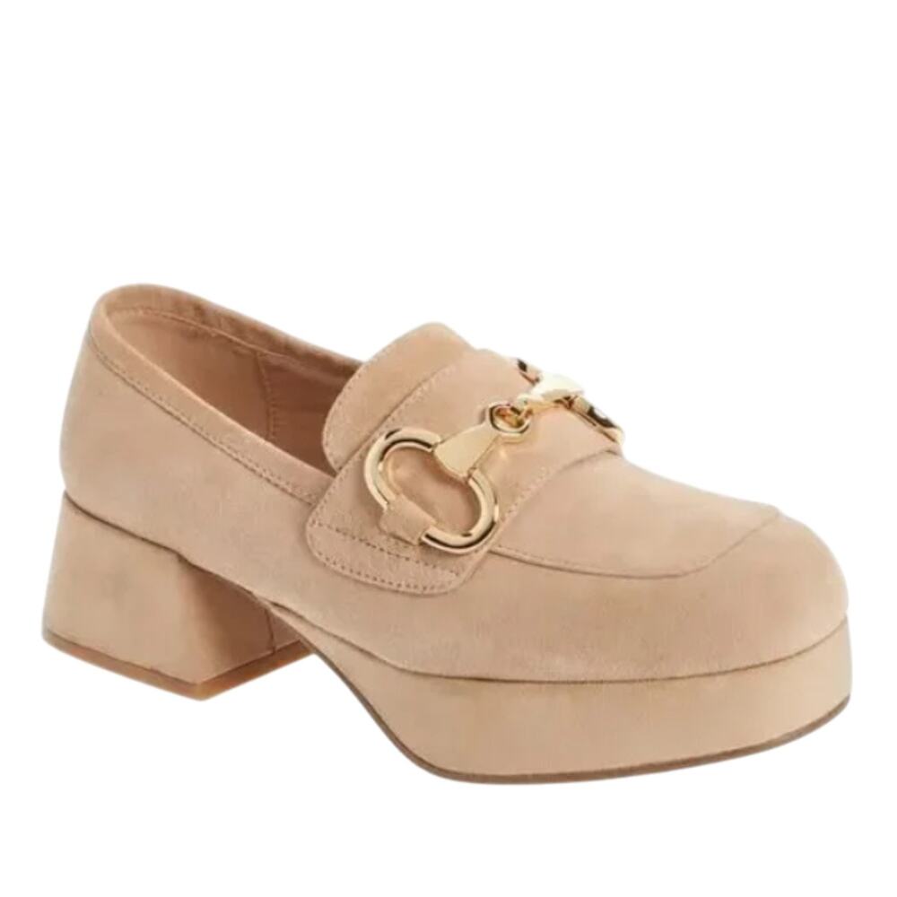 Jeffrey Campbell Tan Suede Platform Loafers - Picture 3 of 12